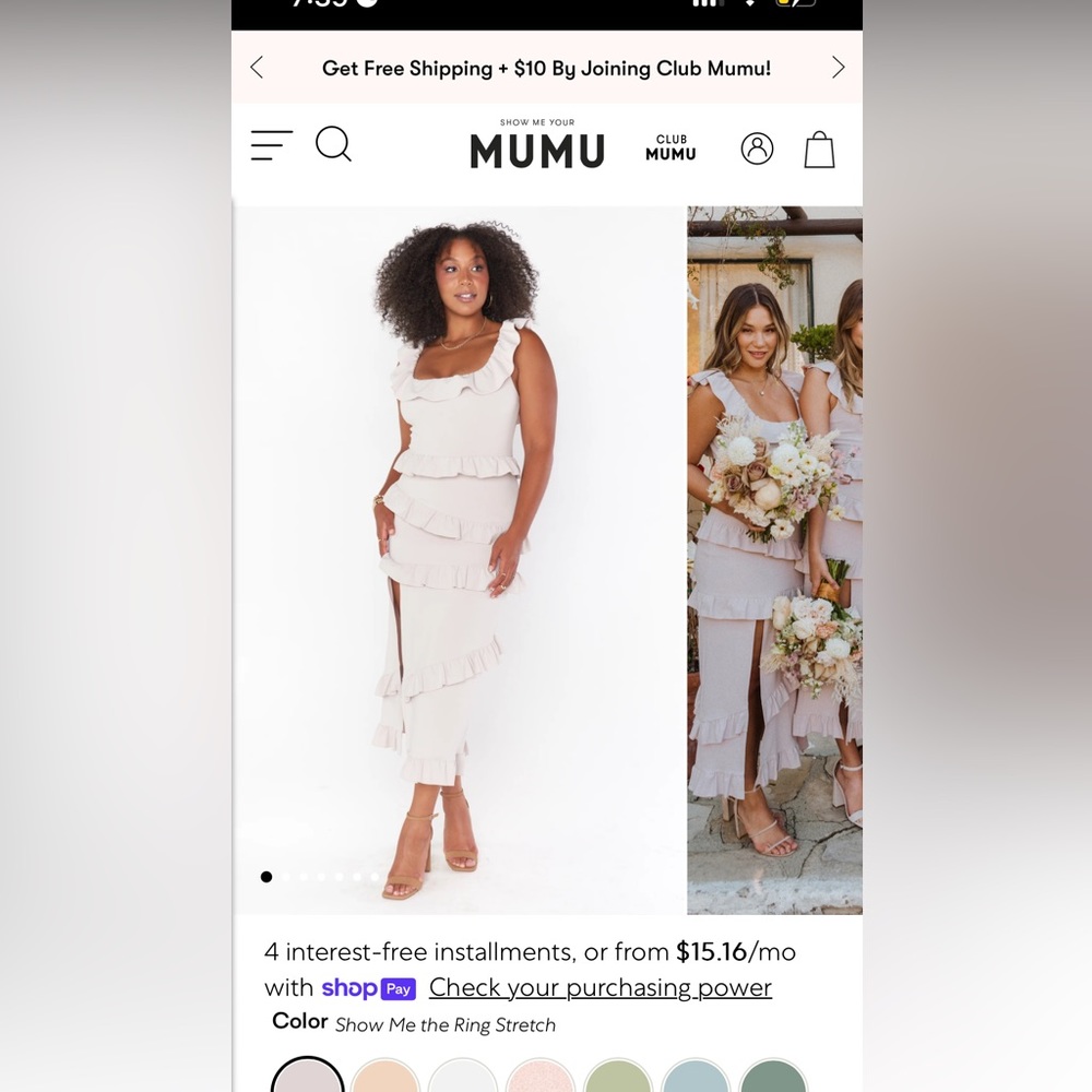 Show Me Your Mumu Greta Dress in Show me the ring
